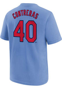Wilson Contreras St Louis Cardinals Youth Light Blue Alt NN Player Tee
