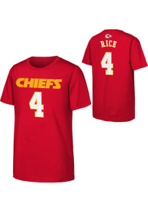 Rashee Rice Kansas City Chiefs Youth Red Mainliner NN Player Tee