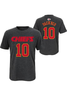 Isiah Pacheco Kansas City Chiefs Youth Charcoal Name and Number Player Tee