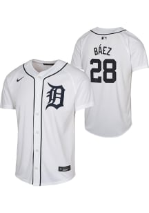 Javier Baez  Nike Detroit Tigers Youth White Home Limited Jersey