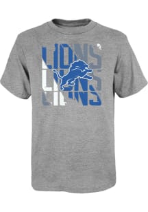 Detroit Lions Boys Grey Savage Stripes Short Sleeve T-Shirt