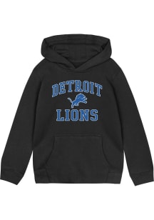 Detroit Lions Toddler Black #1 Design Long Sleeve Hooded Sweatshirt