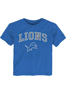 Detroit Lions Toddler Blue Logo Arch Short Sleeve T-Shirt