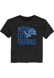 Detroit Lions Toddler Black Motor City Football Short Sleeve T-Shirt