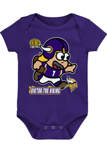 Minnesota Vikings Baby Purple Sizzle Short Sleeve One Piece