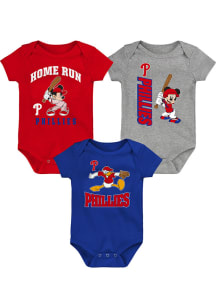 Philadelphia Phillies Baby Red 3-Peat 3PK Design One Piece