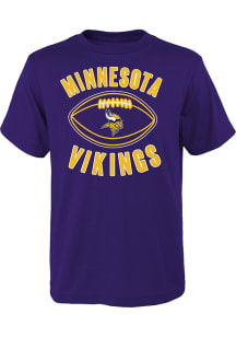 Minnesota Vikings Youth Purple Little Kicker Short Sleeve T-Shirt
