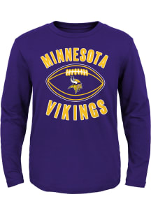 Minnesota Vikings Youth Purple Little Kicker Long Sleeve T-Shirt