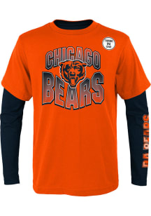 Chicago Bears Boys Navy Blue Game Day 3-In-1 Long Sleeve T-Shirt