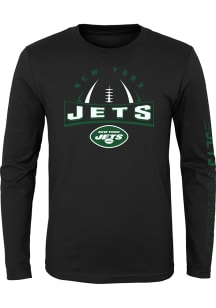 New York Jets Boys Black Red Zone Long Sleeve T-Shirt
