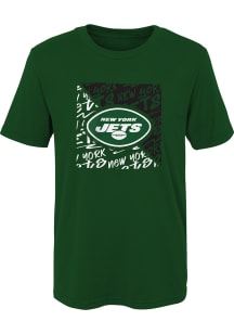New York Jets Boys Green Divide Short Sleeve T-Shirt