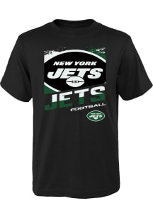 New York Jets Youth Black Rowdy Short Sleeve T-Shirt