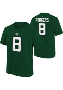 Aaron Rodgers New York Jets Youth Green Fuse NN Player Tee