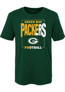 Green Bay Packers Boys Green Coin Toss Short Sleeve T-Shirt