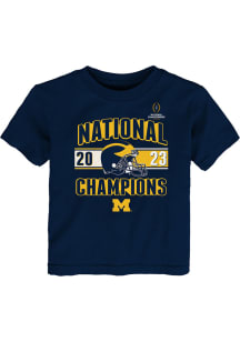 Toddler Navy Blue Michigan Wolverines 24 Nat Champs Classic Short Sleeve T-Shirt