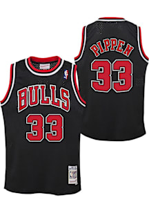 Scottie Pippen  Mitchell and Ness Chicago Bulls Boys Black Alternative Swingman Basketball Jersey