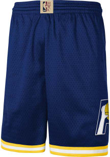 Mitchell and Ness Indiana Pacers Youth Navy Blue Team ID Swingman Shorts