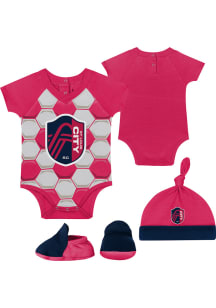 St Louis City SC Baby Red Ace Shooter One Piece