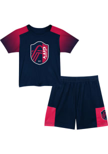 St Louis City SC Infant Navy Blue Vicotry Pass Set Top and Bottom