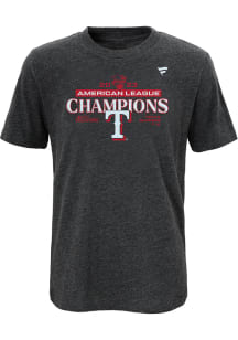 Texas Rangers Youth Grey 2023 LCS Champ LR Short Sleeve T-Shirt