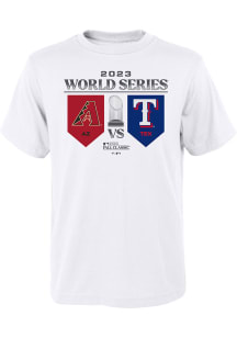 Texas Rangers Youth White 2023 WS Matchup Short Sleeve T-Shirt