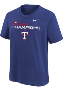 Nike Texas Rangers Youth Blue 2023 WS Champ Roster Short Sleeve T-Shirt