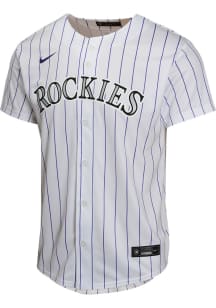 Nike Colorado Rockies Youth White Home Game Blank Jersey