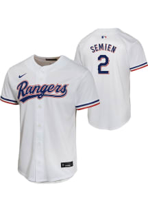 Marcus Semien  Nike Texas Rangers Youth White Home Game Jersey