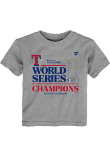 Texas Rangers Toddler Grey 2023 WS Champ LR Short Sleeve T-Shirt