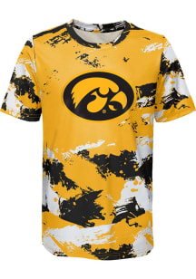 Iowa Hawkeyes Youth Black Cross Pattern Short Sleeve T-Shirt
