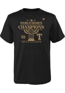 Texas Rangers Youth Black 2023 WS Champ Parade Short Sleeve T-Shirt