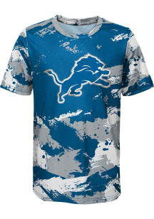 Detroit Lions Toddler Blue Cross Pattern Short Sleeve T-Shirt