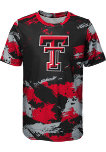 Texas Tech Red Raiders Boys Red Cross Pattern Short Sleeve T-Shirt