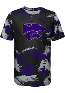 K-State Wildcats Toddler Purple Cross Pattern Short Sleeve T-Shirt