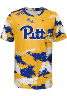 Pitt Panthers Toddler Blue Cross Pattern Short Sleeve T-Shirt