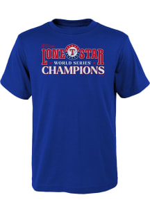 Texas Rangers Youth Blue 2023 WS Champ Hitting Streak Short Sleeve T-Shirt