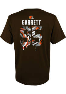 Myles Garrett Cleveland Browns Youth Brown Name and Number Drip Player Tee