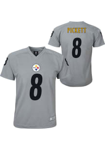Kenny Pickett Pittsburgh Steelers Youth Grey V-Neck NN Perf Player Tee