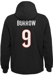 Joe Burrow  Outer Stuff Cincinnati Bengals Boys Black Mainliner NN Long Sleeve Hooded Sweatshirt