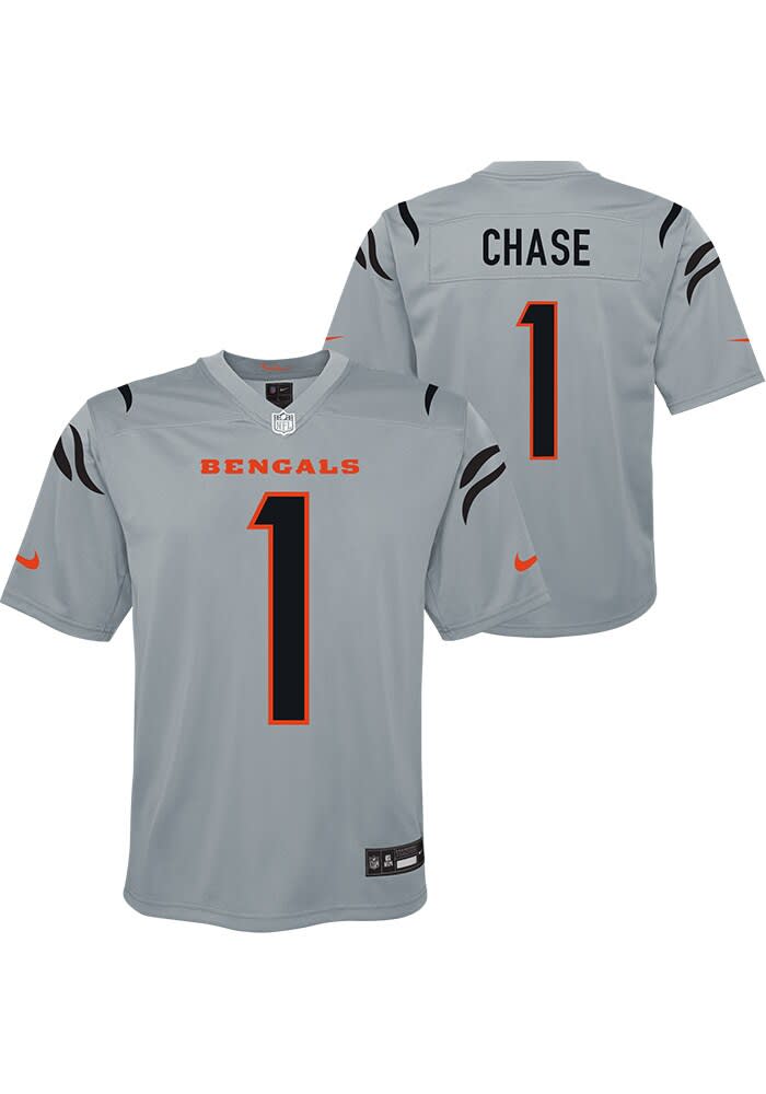 Ja'Marr Chase Cincinnati Bengals Nike Inverted Legend Jersey - Gray