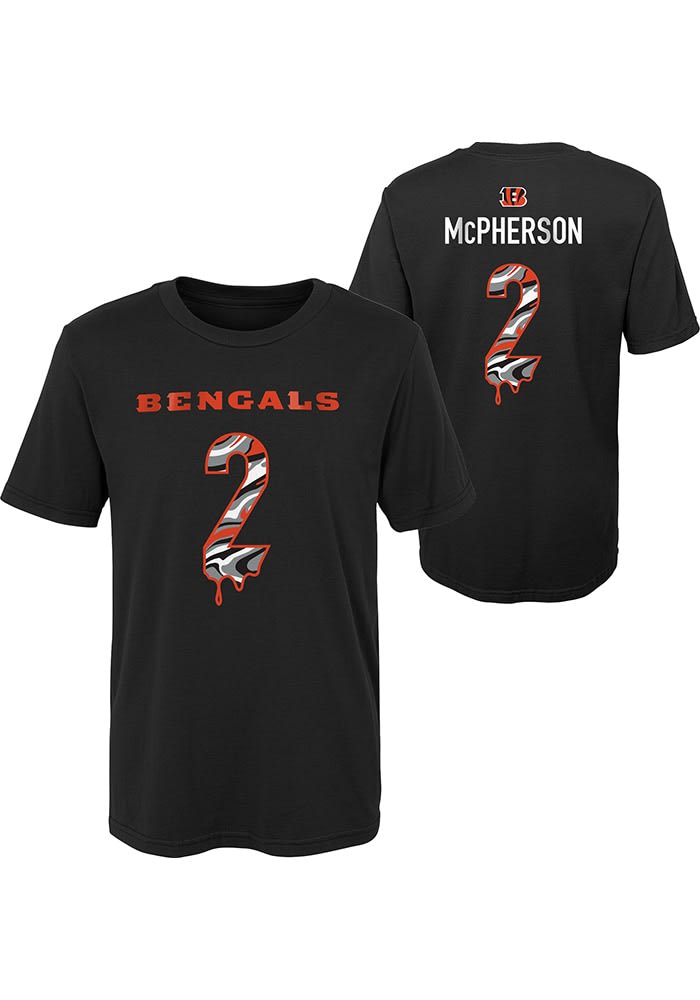 Evan McPherson Cincinnati Bengals Women's Orange Name & Number Logo Slim  Fit T-Shirt 