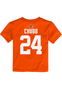 Nick Chubb Cleveland Browns Toddler Orange Mainliner NN Short Sleeve Player T Shirt