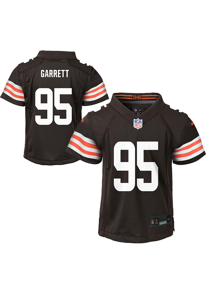 Nike Cleveland Browns No95 Myles Garrett Olive Youth Stitched NFL Limited 2017 Salute to Service Jersey