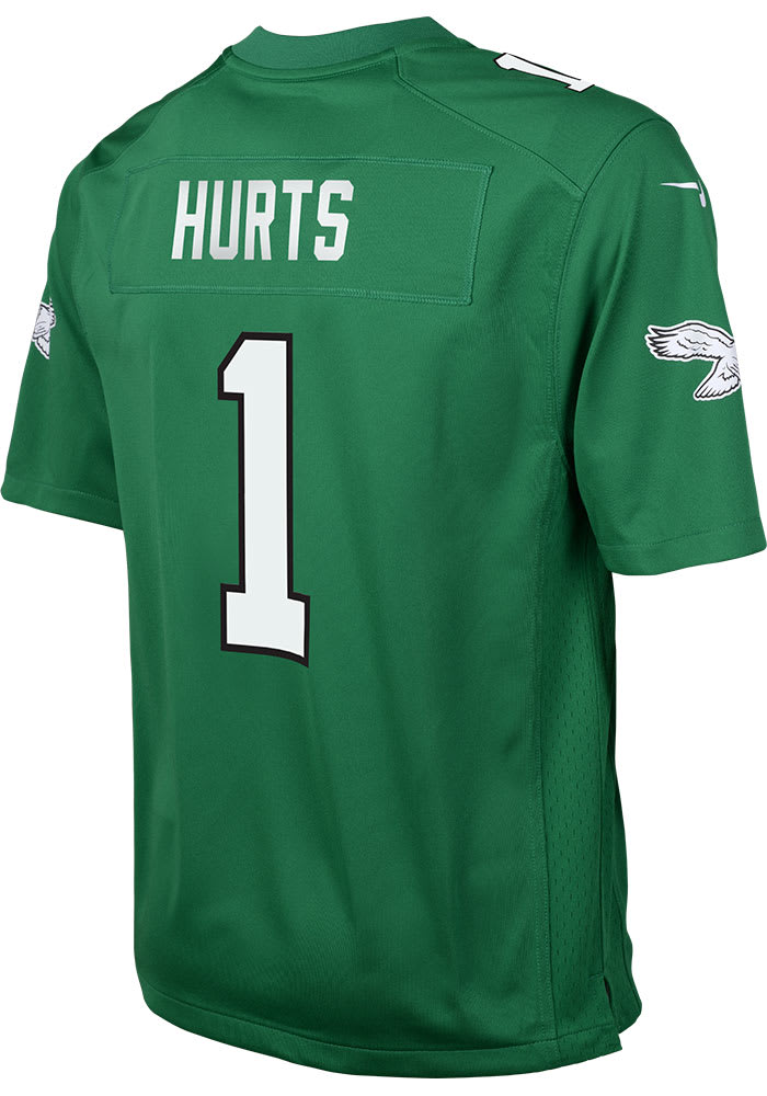 Philadelphia Eagles JALEN HURTS Vintage Throwback Football Jersey KELLY  GREEN