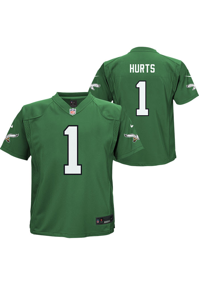 Jalen Hurts Signed Philadelphia Eagles Green Nike Game Replica