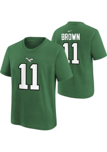 AJ Brown  Philadelphia Eagles Boys Kelly Green Retro NN Short Sleeve T-Shirt