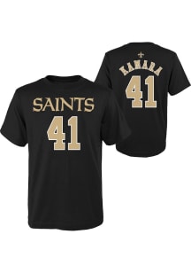 Alvin Kamara  New Orleans Saints Boys Black Mainliner NN Short Sleeve T-Shirt