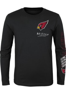 Arizona Cardinals Youth Black Team Drip Long Sleeve T-Shirt