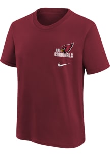 Nike Arizona Cardinals Youth Cardinal Back Slogan Short Sleeve T-Shirt