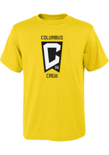 Columbus Crew Youth Yellow Primary Logo Short Sleeve T-Shirt